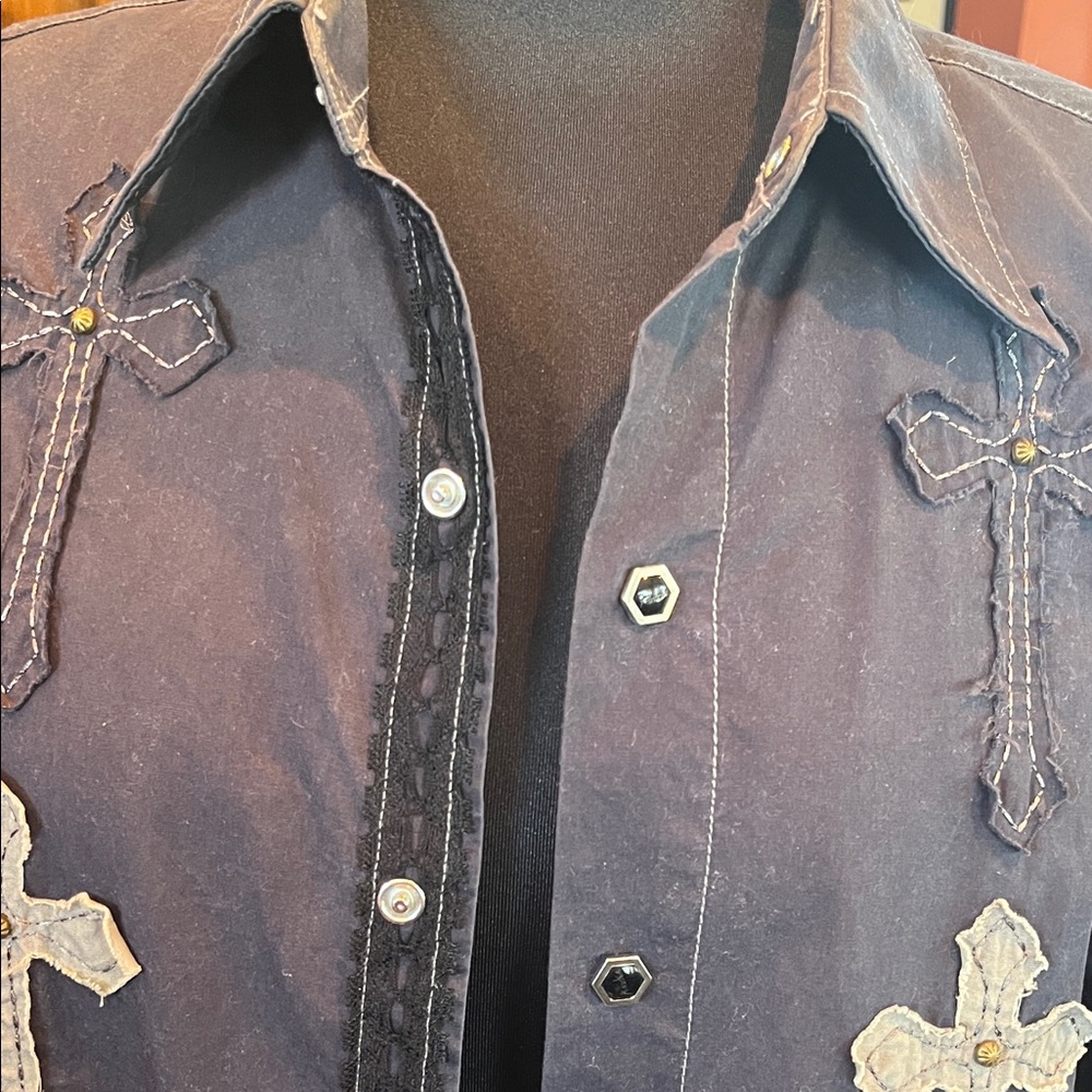 Fender Rare Embroidered Distressed Long Sleeve - Picture 3 of 11